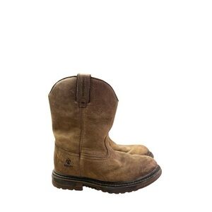 Rocky Kids 8” Original Ride Flx Waterproof Brown‎ Leather Western Boots Size 3